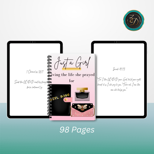 Just A Girl Journal Printable & Digital - 98 Pages