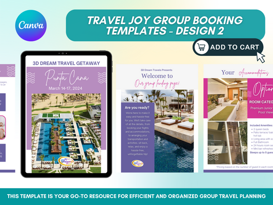 Travel Joy Group Booking Template - Design 2