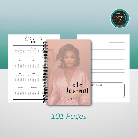Lined Journal Printable & Digital 2024 - 101 Pages