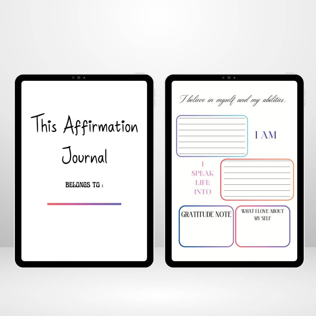 Affirmation Journal Printable & Digital - 95 Pages