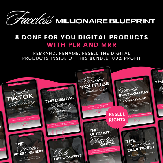 Millionaire Babes Faceless  Blueprint (BUNDLE)