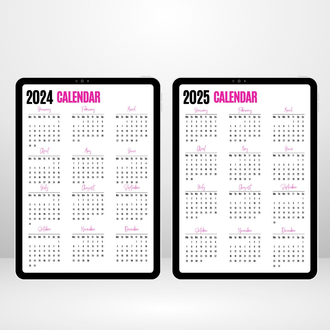 Becoming a Badass Printable Planner & Digital Planner 2024 & 2025 - 59 Pages