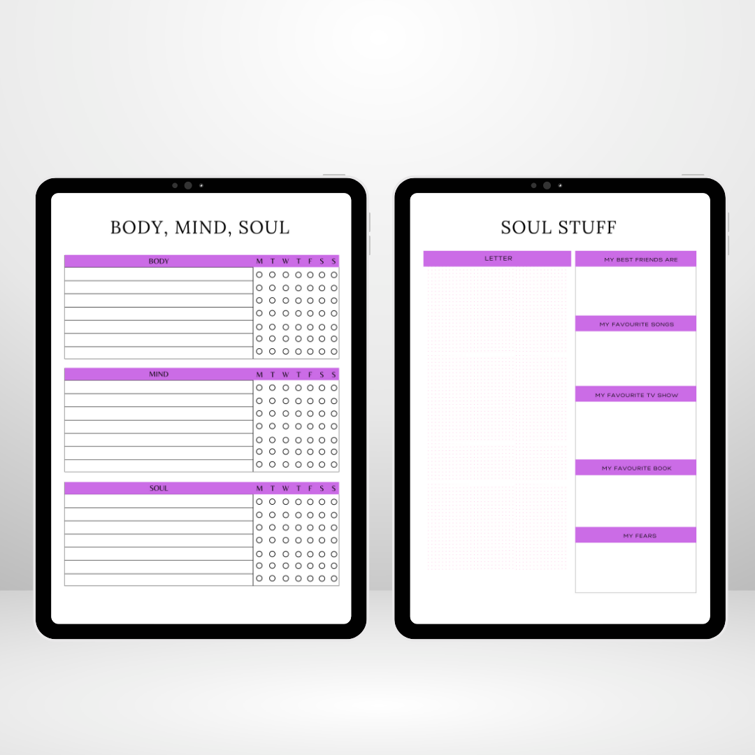 Self Care Personal Planner Printable & Digital - 51 Pages
