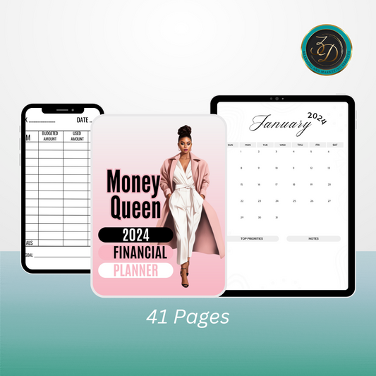 Money Queen Printable & Digital Planner - 41 Pages