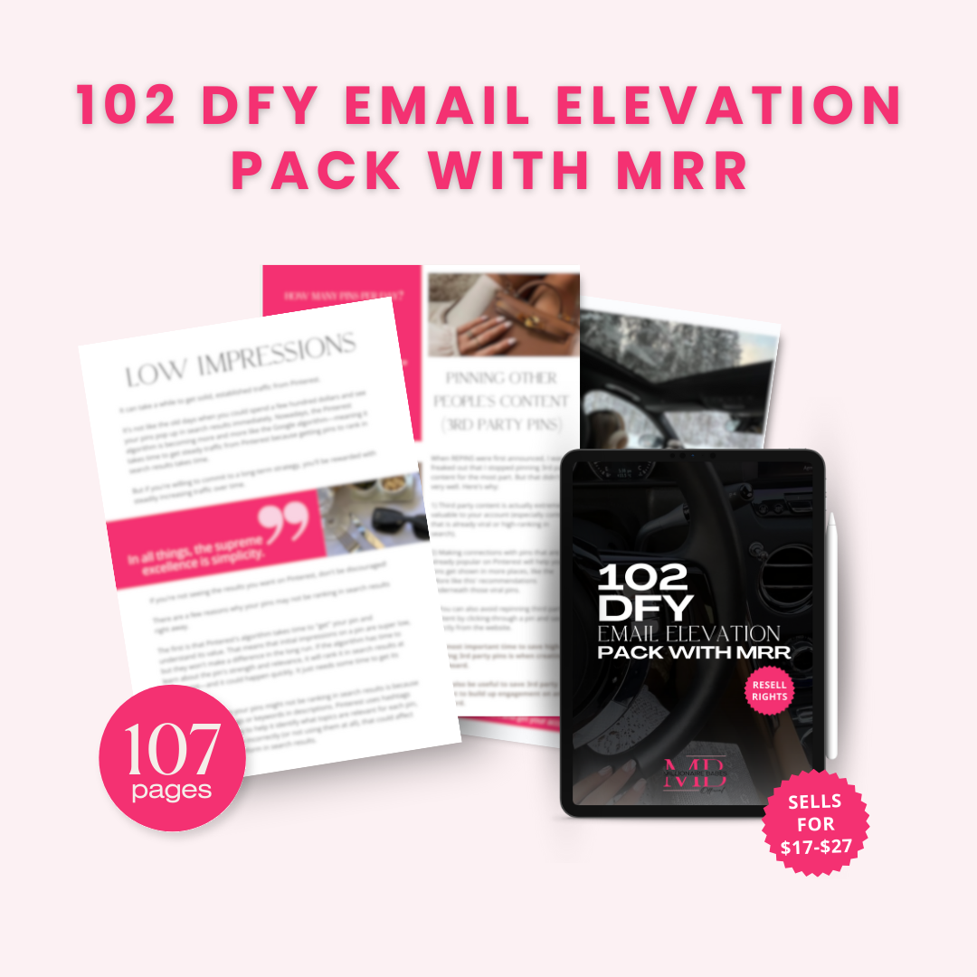 102 DFY Email Elevation Pack With MRR