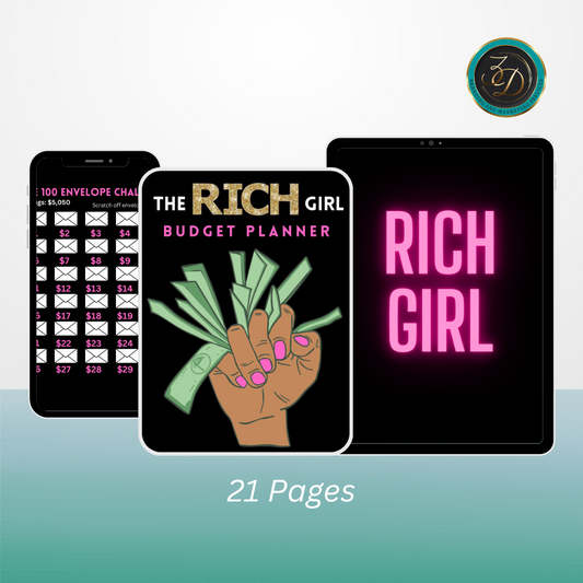 The Rich Girl Budget Planner Printable & Digital- 21 Pages
