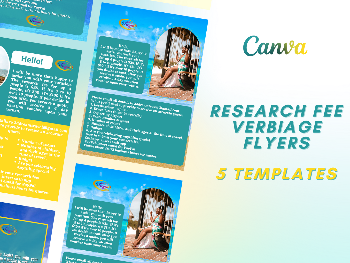Research Fee Verbiage Flyer Set 1
