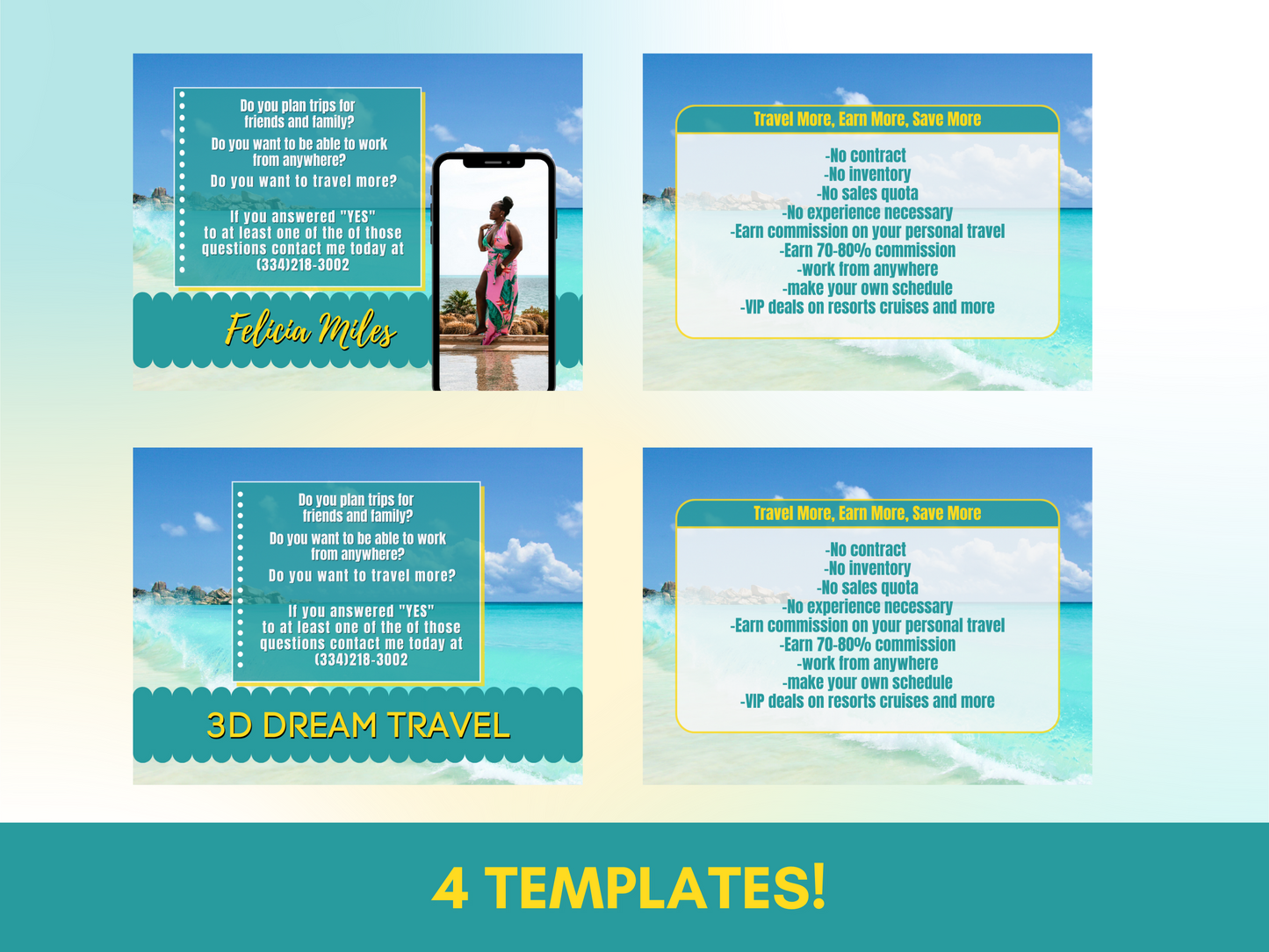 Become a Travel Agent Template Set 2