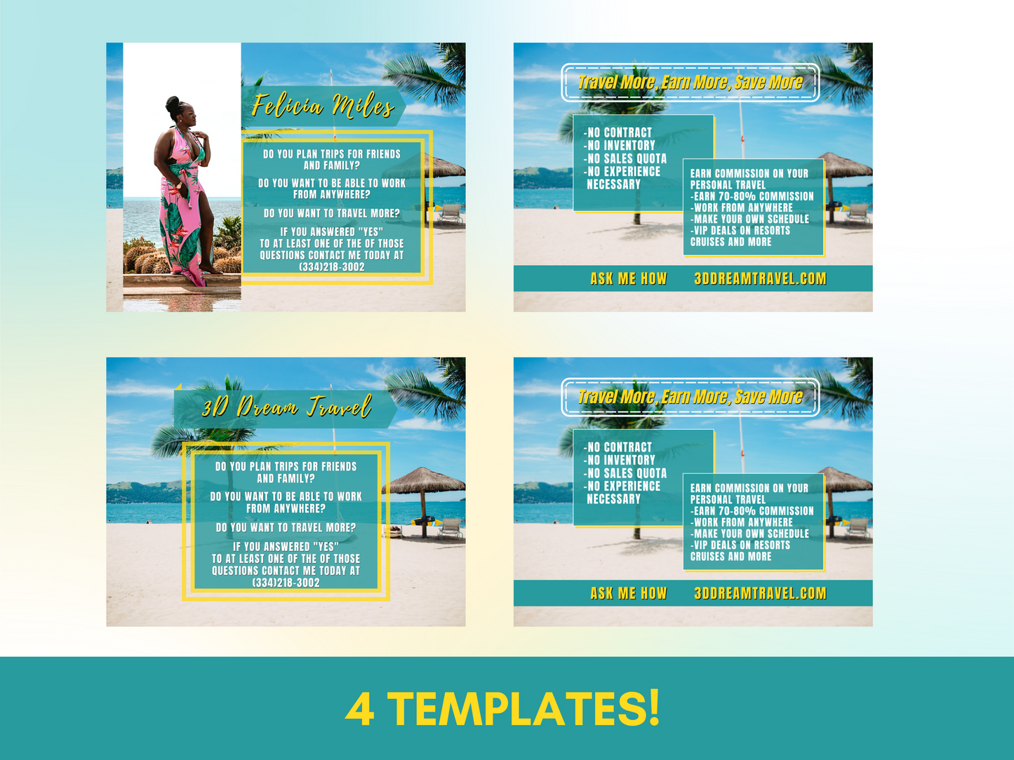 Become a Travel Agent Template Set 5