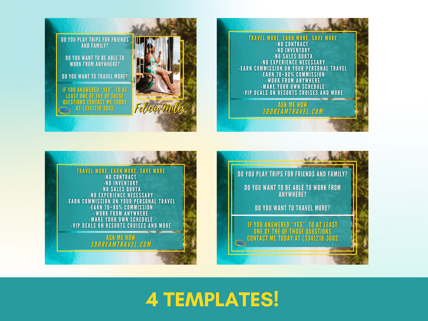 Become a Travel Agent Template Set 1