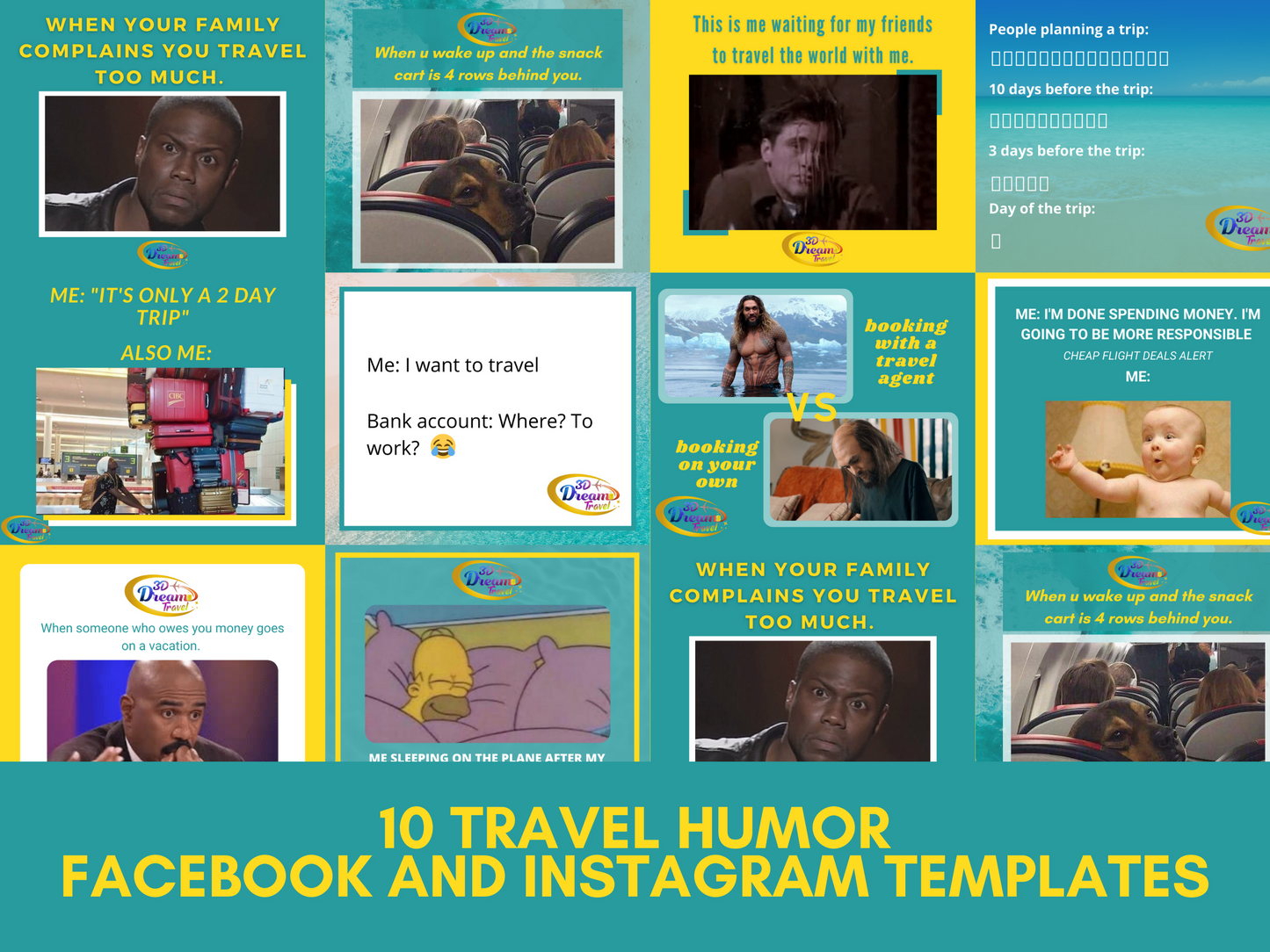 Travel Humor Set 1 Facebook And Instagram