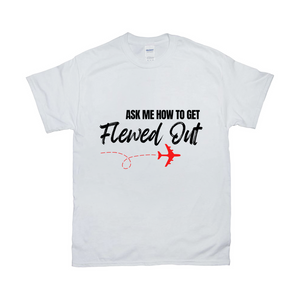 Get Flewed Out White T-shirt - Red