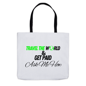 Travel The World Tote Bags - Green